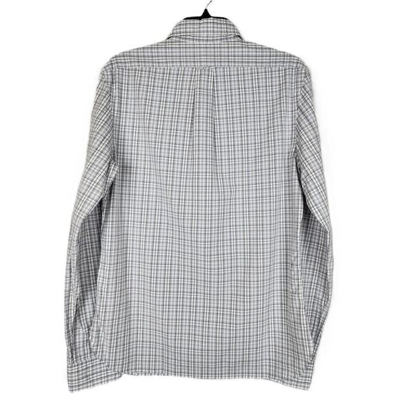 The Men's Store Classic-Fit Stretch Cotton Button-Down Grey Plaid Large NWT - Picture 2 of 4